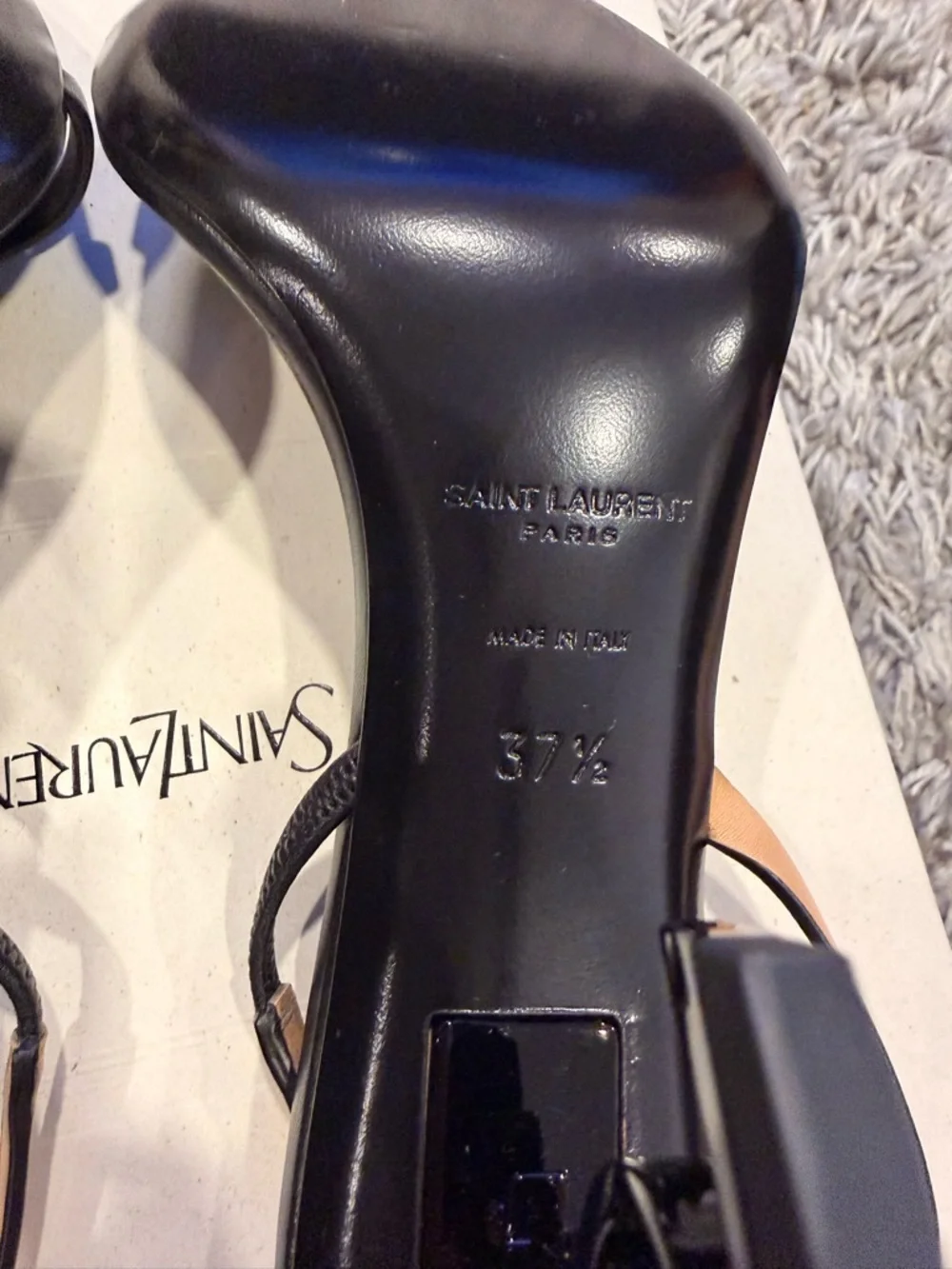 Saint Laurent Opyum Slingback Sandals size 37.5 US 7.5 - Picture 6 of 6